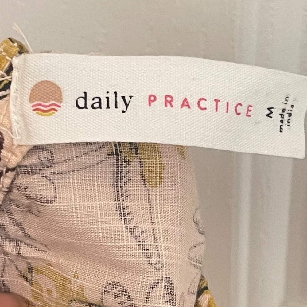 Anthropologie Daily Practice Mollie Floral Print Off Shoulder Tunic Dress Medium - Picture 4 of 6